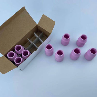 10Pcs TIG 溶接器 溶接用のタッチアクセサリー ピンク 大きいガスレンズ カップ アルミナノズル