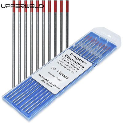 10-パック 2% ソーリエーション レッド WT20 3/32&quot; TIG 溶接 ウォルフタン電極 長さ 150mm
