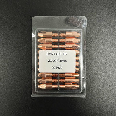 プロ M6 28 0.8MM 溶接産業におけるミグ溶接タッチのための銅の接触点
