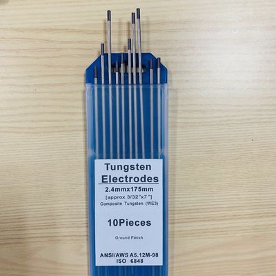 WE3 ワルフタン電極 黒頭 複合型 ワルフタン 2.4mm*175mm TIG 溶接用に最適