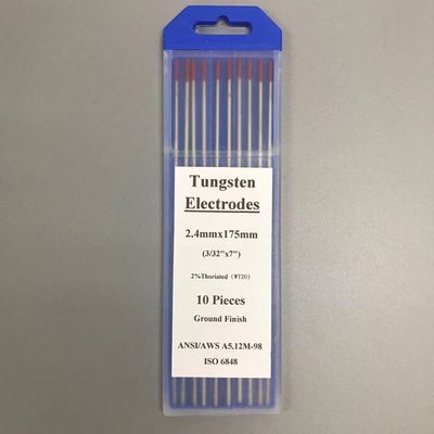 トルフタン電極 溶接棒 赤端 2% トリア化 2.4mm*175mm TIG 溶接用