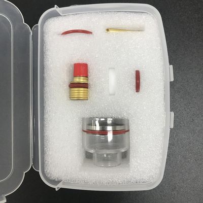 WP-9/20 2.4mm Tig 溶接用品のための大きなシャンパンクリアクォーツノズルキット