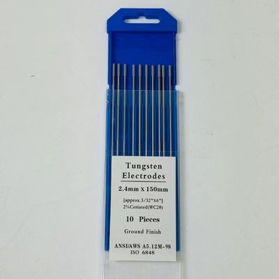 TIG 溶接アクセサリー WC20 DC/AC 稼働電流のグレー 尖端のウランスタン棒