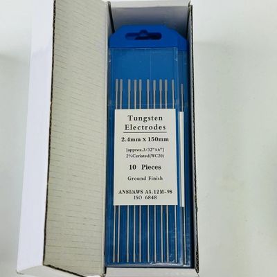 TIG 溶接アクセサリー WC20 DC/AC 稼働電流のグレー 尖端のウランスタン棒
