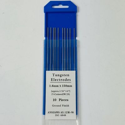 パーソナライズされたODMサポート 1.6mm*150mm WC20 TIG 溶接用品のためのウラン電極