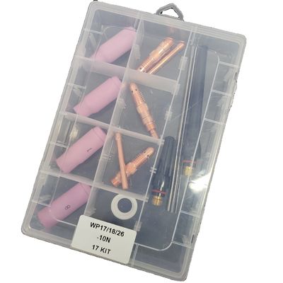 上部WP17 18 26-10N 17キット ガスレンズ アルミナノズルバックカップ TIG 溶接用品キット 空気冷却