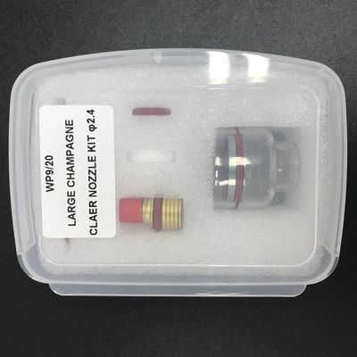 WP9 20 2.4MM TIG 溶接タッチ ガラスノズル付きスタッビーガスレンズ ODM パーソナライズされたサポート