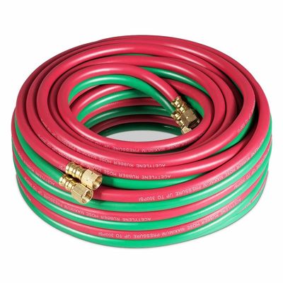 1/4 インチブラックツイン溶接タッチホース 汎用性およびオキシアセチレン酸素切断