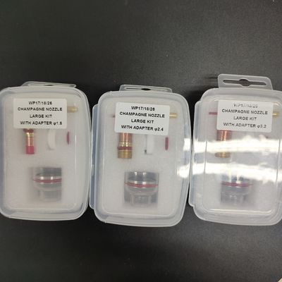 Tig アクセサリー WP-17 18 26 シャンパンノズル アダプタ付き大型キット 2.4mm セラミック