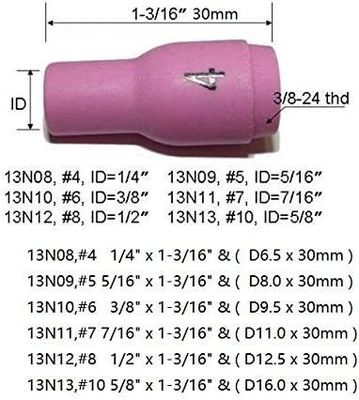 TIG 溶接タッチ SR WP920 24 25 フィット 13N08 13N09 13N10 13N11 13N12 13N13 ノズルカップ 10個
