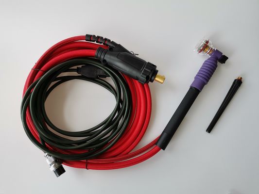 オーダーメイドサポート OEM 黒色 WP26 TIG 溶接タッチ 4mケーブルとセラミックノズル