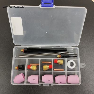 18pcs アルミナノズルコレットボディ電極隔離器 TIG 溶接タッチ消耗品キット