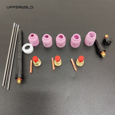 18pcs アルミナノズルコレットボディ電極隔離器 TIG 溶接タッチ消耗品キット