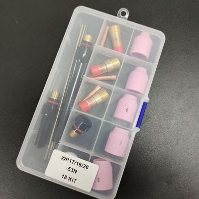 OBM アルミナノズルコレットボディ電極隔離器 TIG ウェルディングタッチ用品セット WP-17/18/26 53N 18pcs