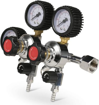 トップページ 醸造 ビール CO2 圧縮安全バルブ付き上部ダブルゲージ調節器