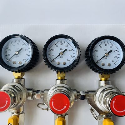 トップページ 醸造 ビール CO2 圧縮安全バルブ付き上部ダブルゲージ調節器