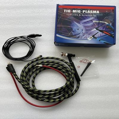 TIGタッチセット 空気冷却の溶接銃 4mケーブル 9mm 穴直径 黒緑 1.2KG