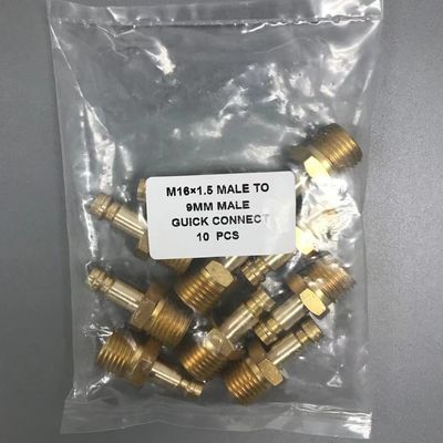 カスタマイズされた黒色EUプラグ 延長接続 M16*1.5 男性から9MM 男性接続 TIGアダプター