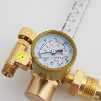 単段階CO2 アルゴンガス調節器 TIG MIG 流量計 0-4000psi 圧力計
