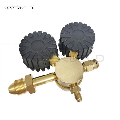 ブラス窒素調節器 0-600PSI CGA580 HVAC 浄化用の入口接続ガス圧力計