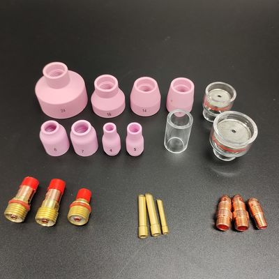 空気/水冷却 TIG 溶接 タッチ アクセサリー キット スタッビー ガスのレンズとガラスカップ