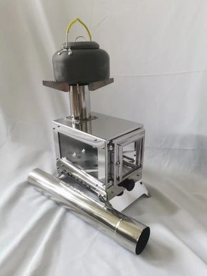 コンパクトで耐久性のある屋外用 デスクトップ用 キャンプ用 薪ストーブ 23*15*17cm 収納サイズ