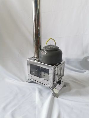 コンパクトで耐久性のある屋外用 デスクトップ用 キャンプ用 薪ストーブ 23*15*17cm 収納サイズ