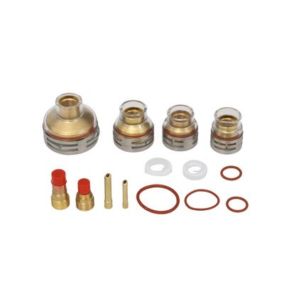 OEM オーダーメイド TIG アクセサリー ガスのレンズ クエッジ コレクターとセラミック Tig 溶接カップセット