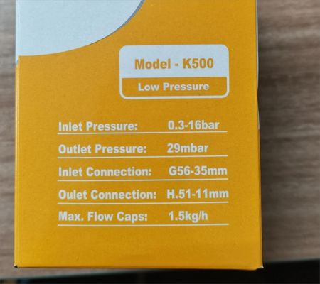 上部イラク式LPGバルブ Lpgガス圧力調節器 プラスチックと鉄構造