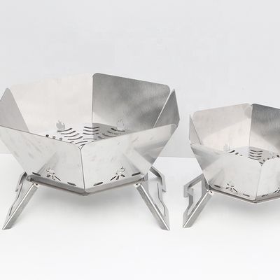 ポータブル BBQ 木炭キャンプファイヤー 上部折りたたみデザイン 570mm*570mm*300cm