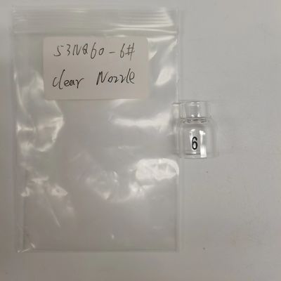 UPPERWELD 53NQ60-6 ティグ・ウェルディング・タッチャのための透明ガラスノズル オーダーメイドサポート OEM