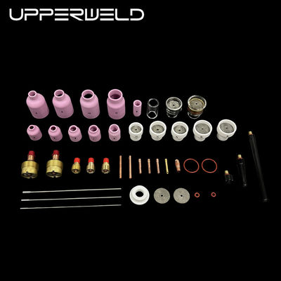 57PCS TIG 溶接タッチアクセサリー 大型セラミックノズル TIG ピンクのスペアパーツ