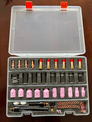 高級TIG溶接タッチセット セラミックカップと透明なノズル 17 18 26 74キット