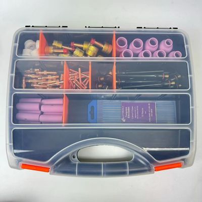 TIG 溶接タッチセット ガスレンズ アルミナノズル ウォルフスタン電極とコレットボディ