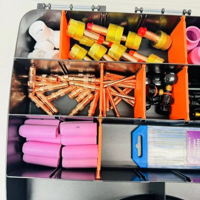 TIG 溶接タッチセット ガスレンズ アルミナノズル ウォルフスタン電極とコレットボディ